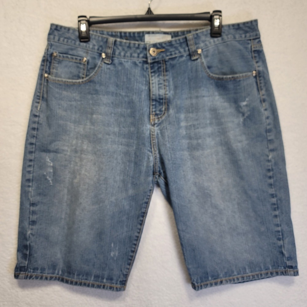 Ecko Unltd Mens 759 Baggy Blue Denim Shorts Size 42